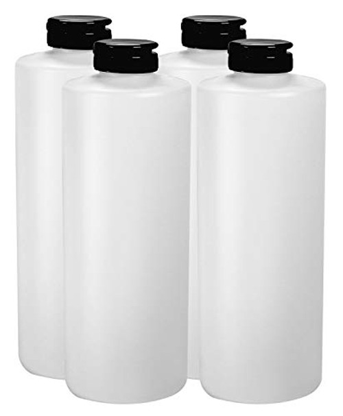 Pinnacle Mercantile Plastic Condiment Squeeze Bottles Dispensing with Black Flip Top Hinged Cap Large 32 oz Empty Set of 4 Pinnacle Mercantile Plastic Condiment Squeeze Bottles Dispensing with Black Flip Top Hinged Cap Large 32 oz Empty Set of 4