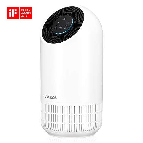 Zeppoli Air Purifier for Home | Air Freshener for Pets Hair, Odor Dander/Allergies, and Germs Purifiers with True HEPA Air Filter | Quiet in Office or Bedroom - Smoke, Dust, and Mold Remover