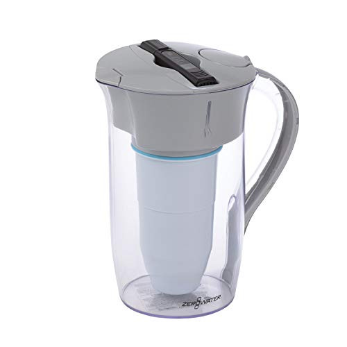 ZeroWater 8 Cup Round Water Filter Pitcher, clear