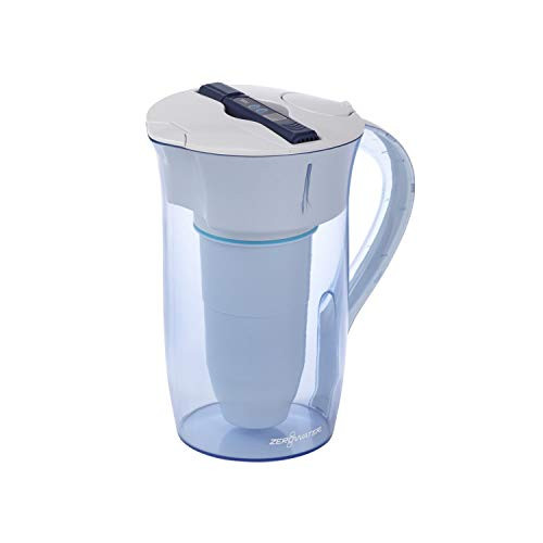 ZeroWater 10 Cup Round Water Filter Pitcher, clear