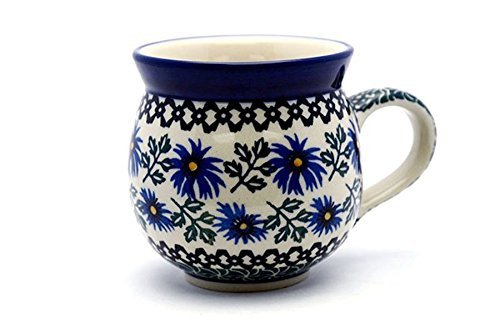 Polish Pottery Mug - 15 oz. Bubble - Blue Chicory