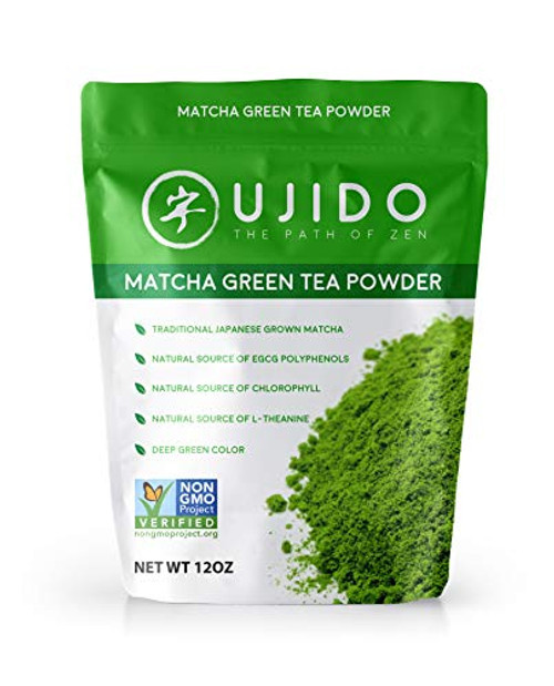 Ujido Japanese Matcha Green Tea Powder - Packaged in Japan (12 oz)