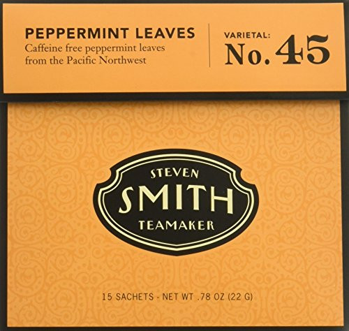 Steven Smith Teamaker - Herbal Infusions Tea Peppermint Leaves No. 45 - 15 Tea Bags Net WT .78 oz