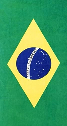 Brazilian flag, velour brazilian beach towel 30x60 inches