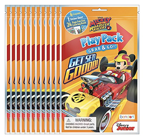 Bendon Mickey Mouse and The Roadster Racers Grab & Go Play Packs (Pack of 12)