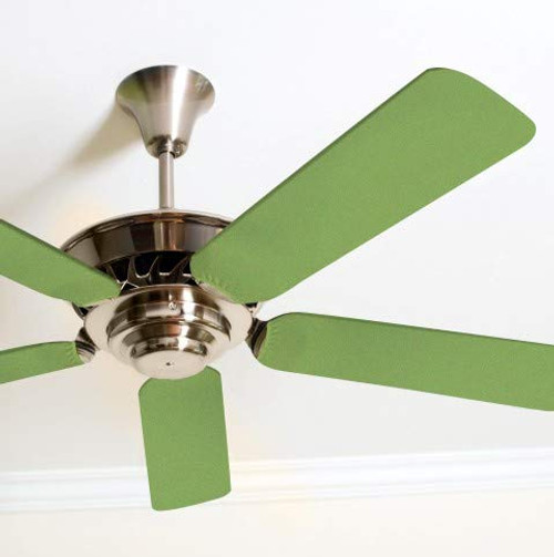 Fancy Blade Ceiling Fan Accessories Blade Cover Decoration, Solid Green