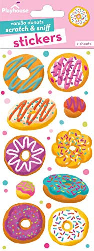 Playhouse Assorted Donuts Vanilla Scented Scratch & Sniff Sticker Sheets