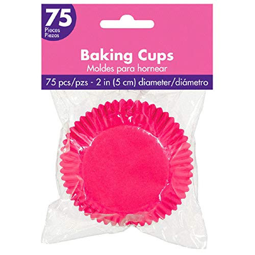 Bright Pink Cupcake Wrappers | 2" | Pack of 75 | Party Supply