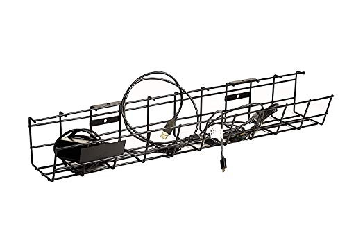Under Desk Cable Management Tray Cable Organizer for Wire Management. Metal Wire Cable Tray for Office and Home Computer Cable Management & Cord Organizer Desk, Under Desk Storage (1)