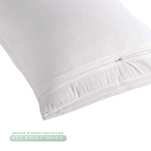 Martha Stewart Collection Bedding - Bed Bug Pillow Protector - Defend Against Mites, Dander, Allergens and Bed Bugs - King