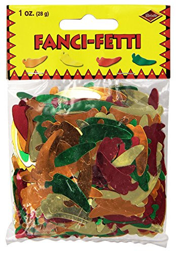 Fanci-Fetti Chili Peppers (GD/G/O/R) Party Accessory  (1 count) (1 Oz/Pkg)