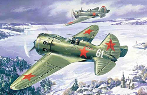 ICM 1/72 Scale I-16 Type 24 WWII Soviet Fighter - Plastic Model Building Kit # 72071