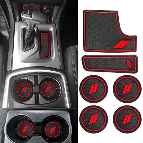 Auovo Anti dust Mats for Dodge Charger 2015 2016 2017 2018 2019 2020 Accessories Custom Fit Cup Holder Liners Mats(6pcs/Set, red) Auovo Anti dust Mats for Dodge Charger 2015 2016 2017 2018 2019 2020 Accessories Custom Fit Cup Holder Liners Mats(6pcs/Set, red)