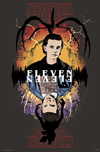 Trends International Netflix Stranger Things: Season 2 - Eleven Flip, 22.375" x 34", Silver Framed Version