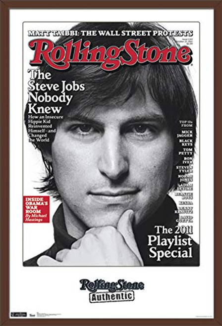 Trends International Rolling Stone Magazine - Steve Jobs 11, 22.375" x 34", Mahogany Framed Version Trends International Rolling Stone Magazine - Steve Jobs 11, 22.375" x 34", Mahogany Framed Version