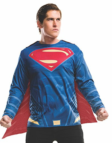 Rubie's Men's Batman v Superman: Dawn of Justice Superman Costume Top, Multi, Standard Size