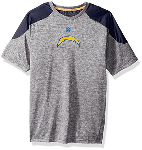 NFL Youth Boys "Gamma" Short Sleeve Performance Tee-Steel Grey-S(8), Los Angeles Chargers NFL Youth Boys "Gamma" Short Sleeve Performance Tee-Steel Grey-S(8), Los Angeles Chargers