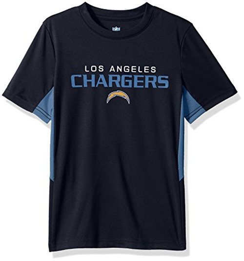 Outerstuff NFL Youth Boys Mainframe Short Sleeve Performance Tee-Dark Navy-M(10-12), Los Angeles Chargers Outerstuff NFL Youth Boys Mainframe Short Sleeve Performance Tee-Dark Navy-M(10-12), Los Angeles Chargers