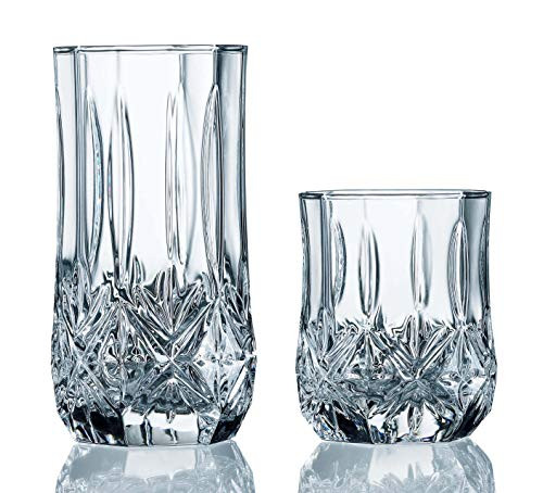 Luminarc Brighton Tumbler Set, 16 Piece, Mixed, Clear