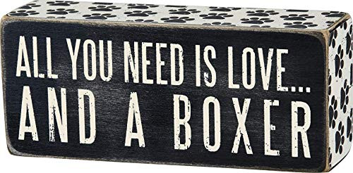 Primitives by Kathy 24983 Paw Print Trimmed Box Sign, 5 x 6-Inches, Boxer Primitives by Kathy 24983 Paw Print Trimmed Box Sign, 5 x 6-Inches, Boxer