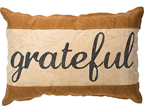 Primitives by Kathy Decorative Grateful Canvas Throw Pillow, 22 x 14-Inch