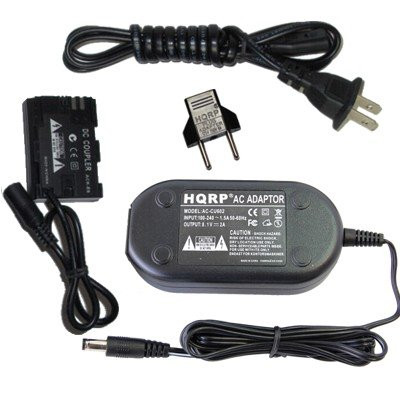 HQRP AC Power Adapter fits Canon ACK-E6 EOS 6D, EOS 5D Mark II, EOS 5D Mark III, EOS 5D Mark IV, EOS 80D, EOS 60D, 6D Mark II Digital Camera Plus Euro Plug Adapter