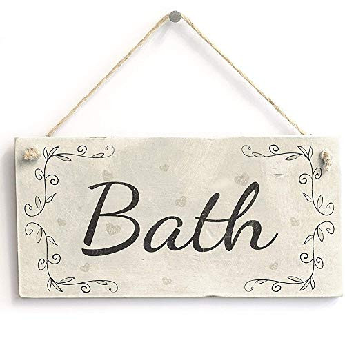 Bath - Rustic Country Home Decor Door Sign/Plaque Bathroom 10"x5"?25x12.5 cm?