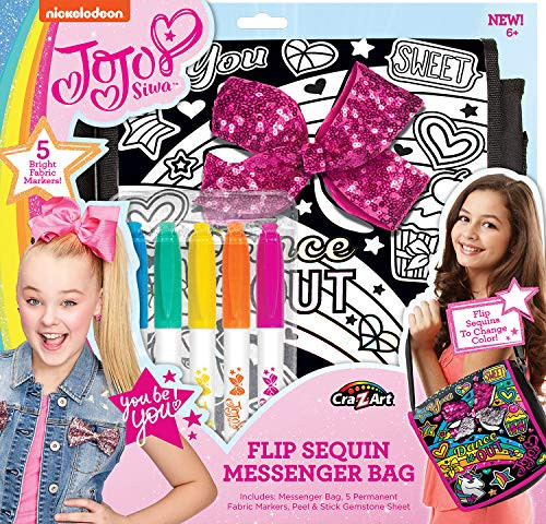Cra-Z-Art Nickleodeon JoJo Siwa Sequin Bow Messenger Bag, Multiple