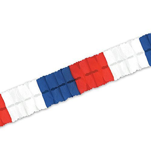 Pkgd Leaf Garland (red, white, blue) Party Accessory  (1 count) (1/Pkg)