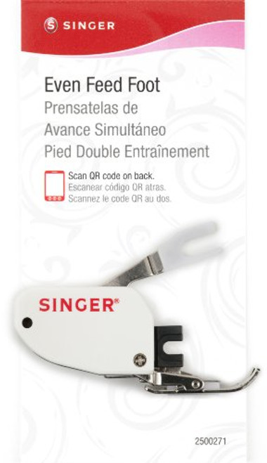 SINGER | Even Feed / Walking Presser Foot - Fork, Perfect for Matching Stripes & Plaids, Quilting & Sewing with Pile Fabrics - Sewing Made Easy