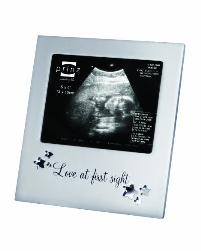 Prinz 5 by 4-Inch Love at First Sight Sonogram Frame, Silver