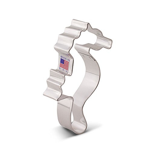 Ann Clark Seahorse Cookie Cutter - 4.75 Inches - Tin Plated Steel Ann Clark Seahorse Cookie Cutter - 4.75 Inches - Tin Plated Steel