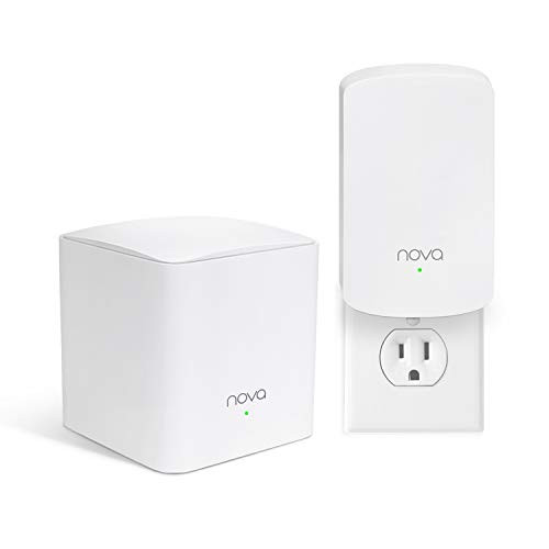 Tenda Nova Whole Home Mesh WiFi System - Replaces Gigabit AC WiFi Router and Extenders, Dual Band, Works with Amazon Alexa, Built for Smart Home, Up to 2,500 Sq. ft. Coverage (MW5 2 Pack)