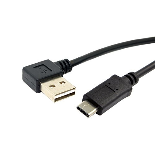 JSER Reversible USB-C Type C to USB 2.0 90 Degree Left & Right Angled Data Cable for MacBook & Tablet & Cell Phone
