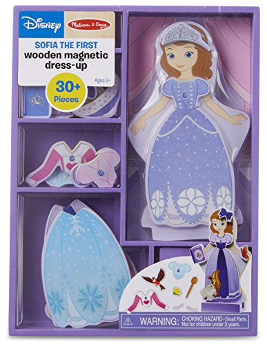 Melissa & Doug Disney Sofia the First Magnetic Dress-Up Wooden Doll Pretend Play Set (30+ pcs)