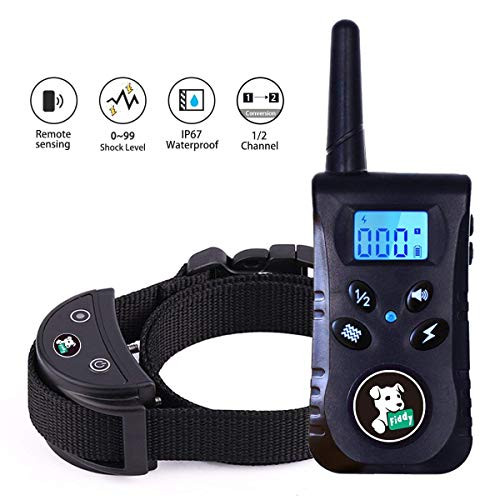 Fiddy Dog Training Collar with Remote, Dog Shock Collar for Puppy Small Medium Large Dogs,Waterproof Rechargeable Bark E Collar with 3 Training Modes Beep/Vibration/Shock Fiddy Dog Training Collar with Remote, Dog Shock Collar for Puppy Small Medium Large Dogs,Waterproof Rechargeable Bark E Collar with 3 Training Modes Beep/Vibration/Shock