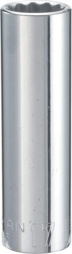 CRAFTSMAN Deep Socket, Metric, 1/2-Inch Drive, 17mm, 12-Point (CMMT44445),Full Polish
