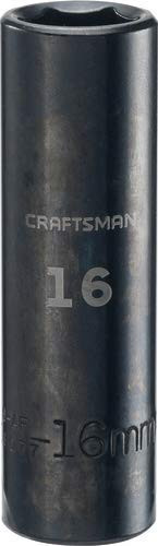CRAFTSMAN Deep Impact Socket, Metric, 1/2-Inch Drive, 16mm (CMMT16077)