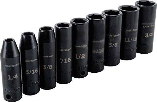 CRAFTSMAN Impact Socket Set, SAE, 3/8-Inch, 9-Piece (CMMT15882)