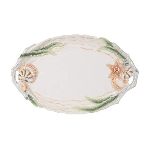Fitz and Floyd Newport Home Serving Platter, 19-Inch, Assorted