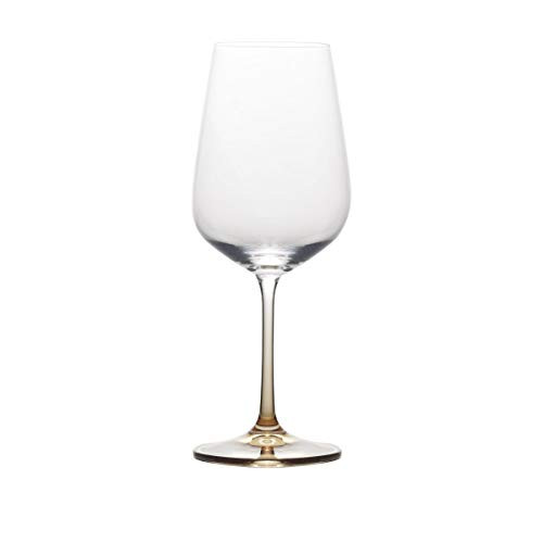 Mikasa Gianna Ombre Amber White Wine Glass, 15-1/4 ounce, Clear