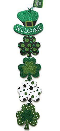 Glittery St. Patrick's Day Themed Hanging Welcome Sign