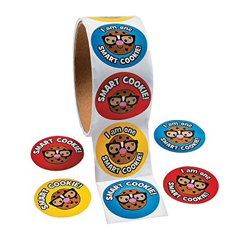 Fun Express Smart Cookie Roll Stickers - 1 Piece - Educational and Learning Activities for Kids