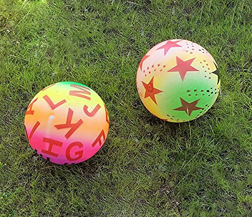 2 in 1- Inflatable Beach Ball, Children Beach Summer Party Inflatable PVC, 2 Different Beach Inflatable Rainbow Beach Ball