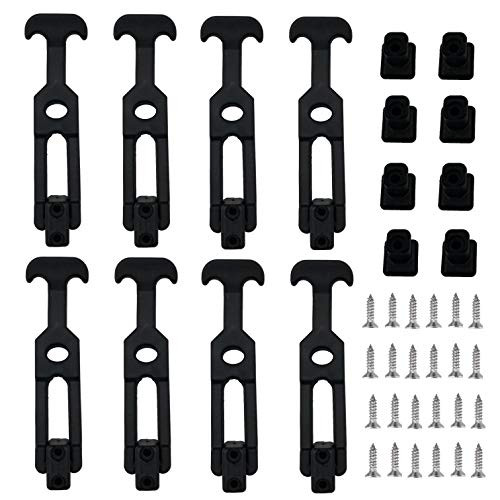 Creatyi 8 PCS Latest Model 8'' Rubber Flexible T-Handle Draw Latches,for Tool Box,Cooler, Golf Cart, Engineering Machine Hood or Farm Machinery (8 PCS 8'')