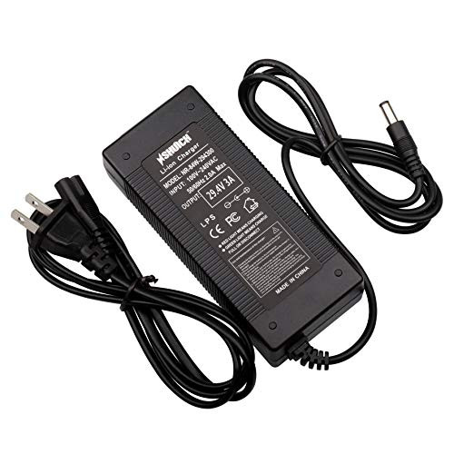 NSHUICH 25.2V Charger Output 29.4V 3A 25.9V for 7 Series Lithum Battery escooter Plug DC5.5 x 2.1 x 11mm