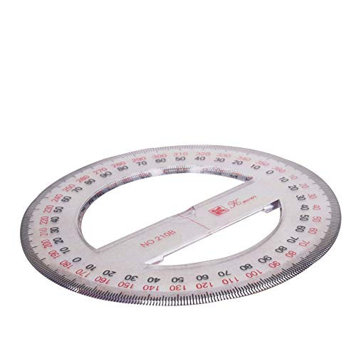 Utoolmart 10cm 360 Degree Protractors Clear Acrylic Student Math Protractor Measuring Tool for Angle Measurement Student School Office Supply 1pcs