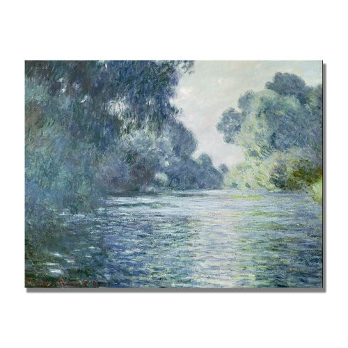 Branch Of The Seine Near Giverny by Claude Monet, 18x24-Inch Canvas Wall Art