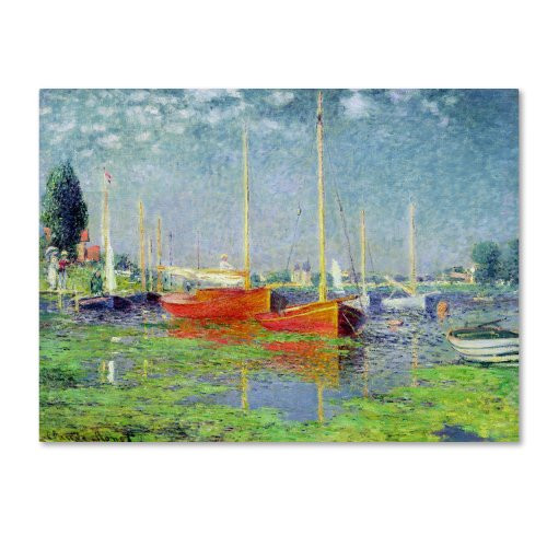 Argenteuil by Claude Monet work, 14 by 19-Inch Canvas Wall Art