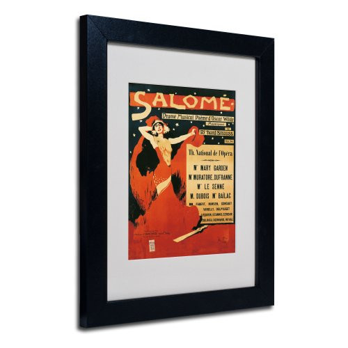 Poster of Opera Salome by Richard Strauss with Black Frame Artwork, 11 by 14-Inch